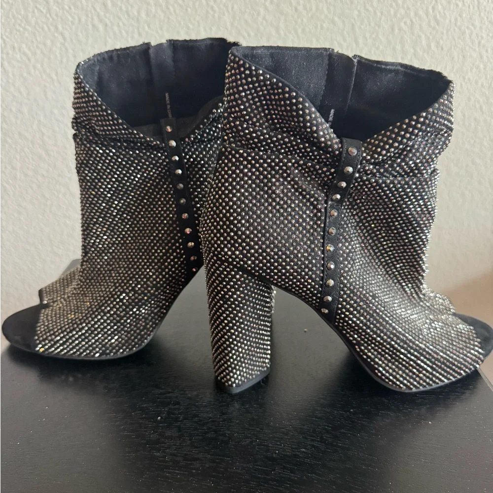 Gianni Bini Black Heeled Boots - Picture 6 of 7